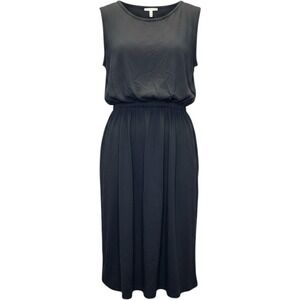 KEDEM SASSON Gray‎ DRESS OS Stretch Drape Ruched Asymmetrical Lagenlook Modern
